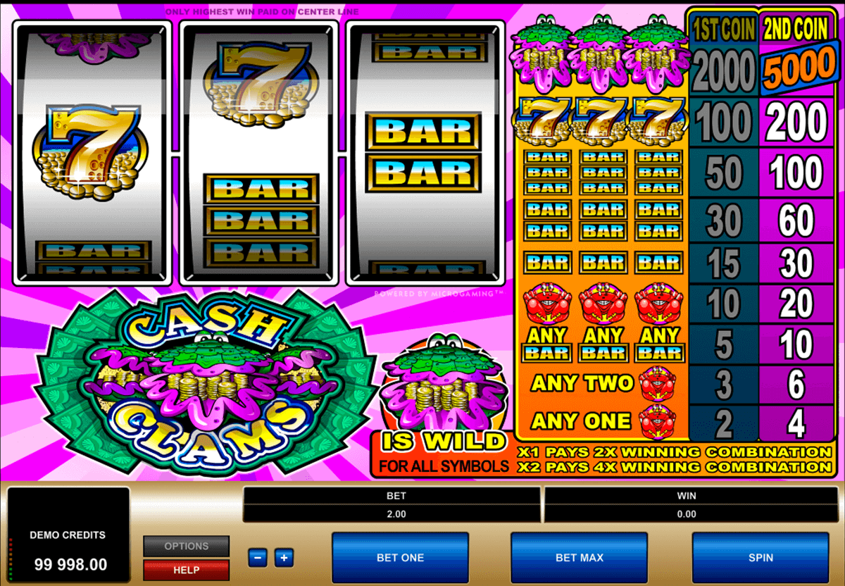 cash clams microgaming slot machine 