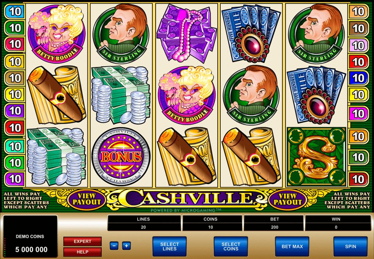 cashville microgaming slot machine 