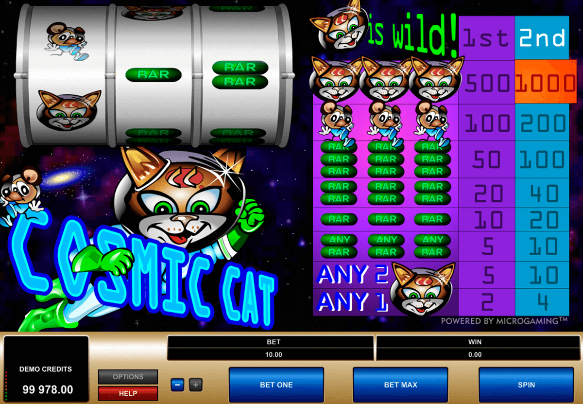 cosmic cat microgaming slot machine 