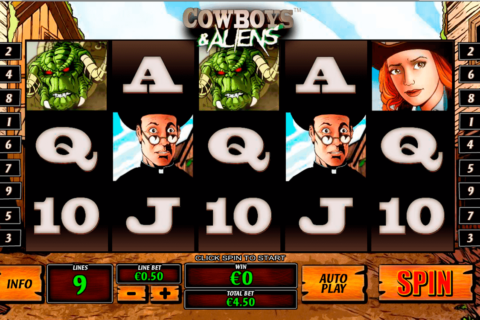 cowboys and aliens playtech slot machine 