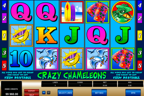 crazy chameleons microgaming slot machine 