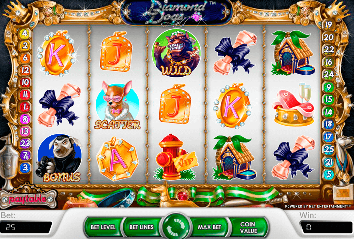 diamond dogs netent slot machine 