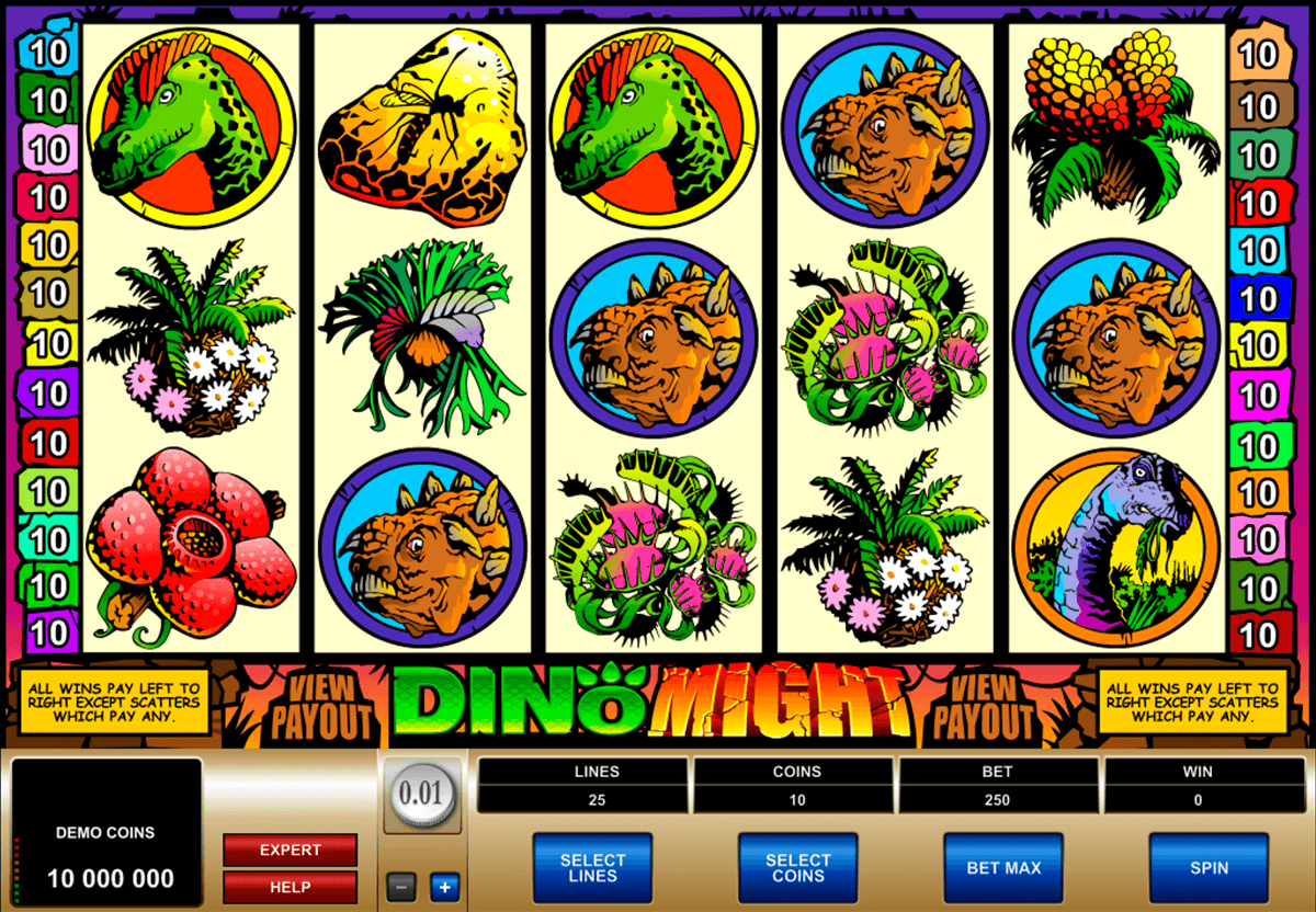 dino might microgaming slot machine 