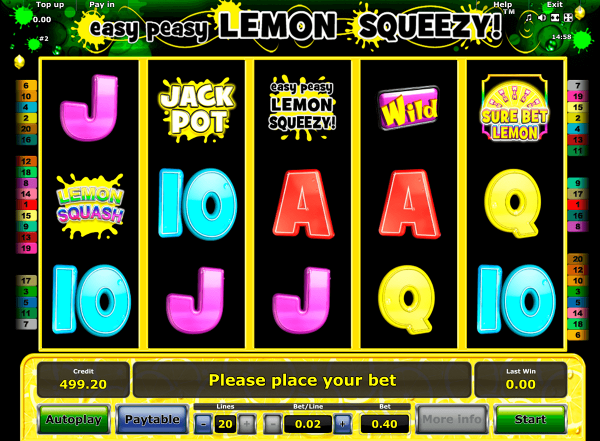 easy peasy lemon squeezy novomatic slot machine 