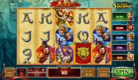 five tiger generals playtech slot machine 