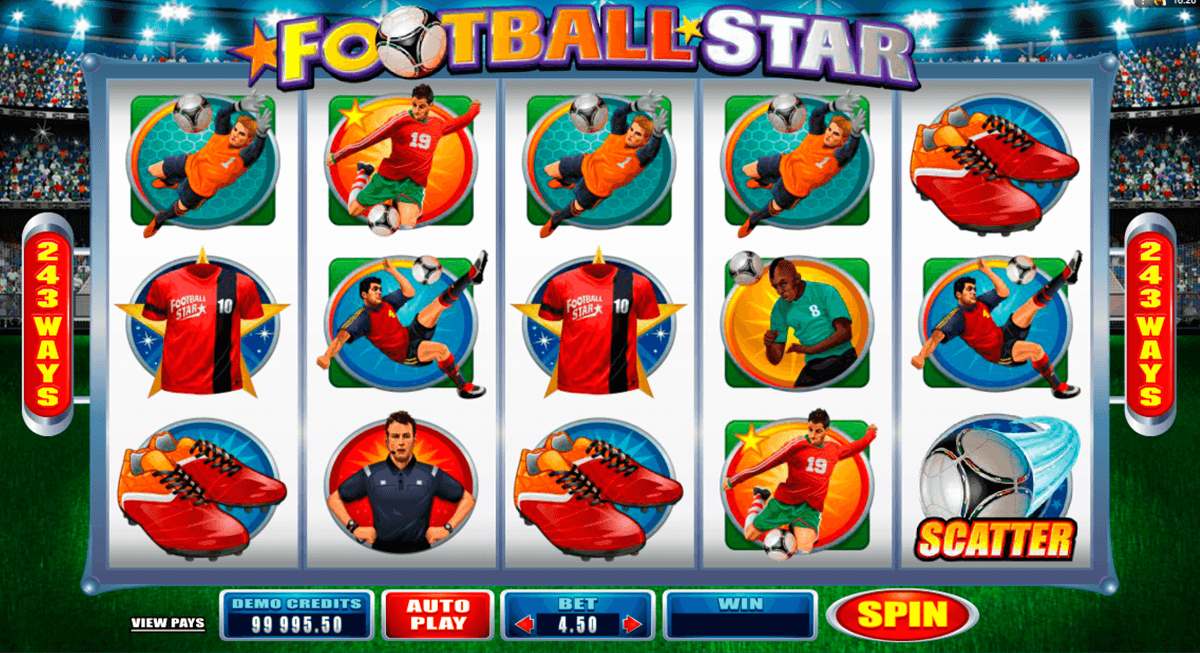 football star microgaming slot machine 