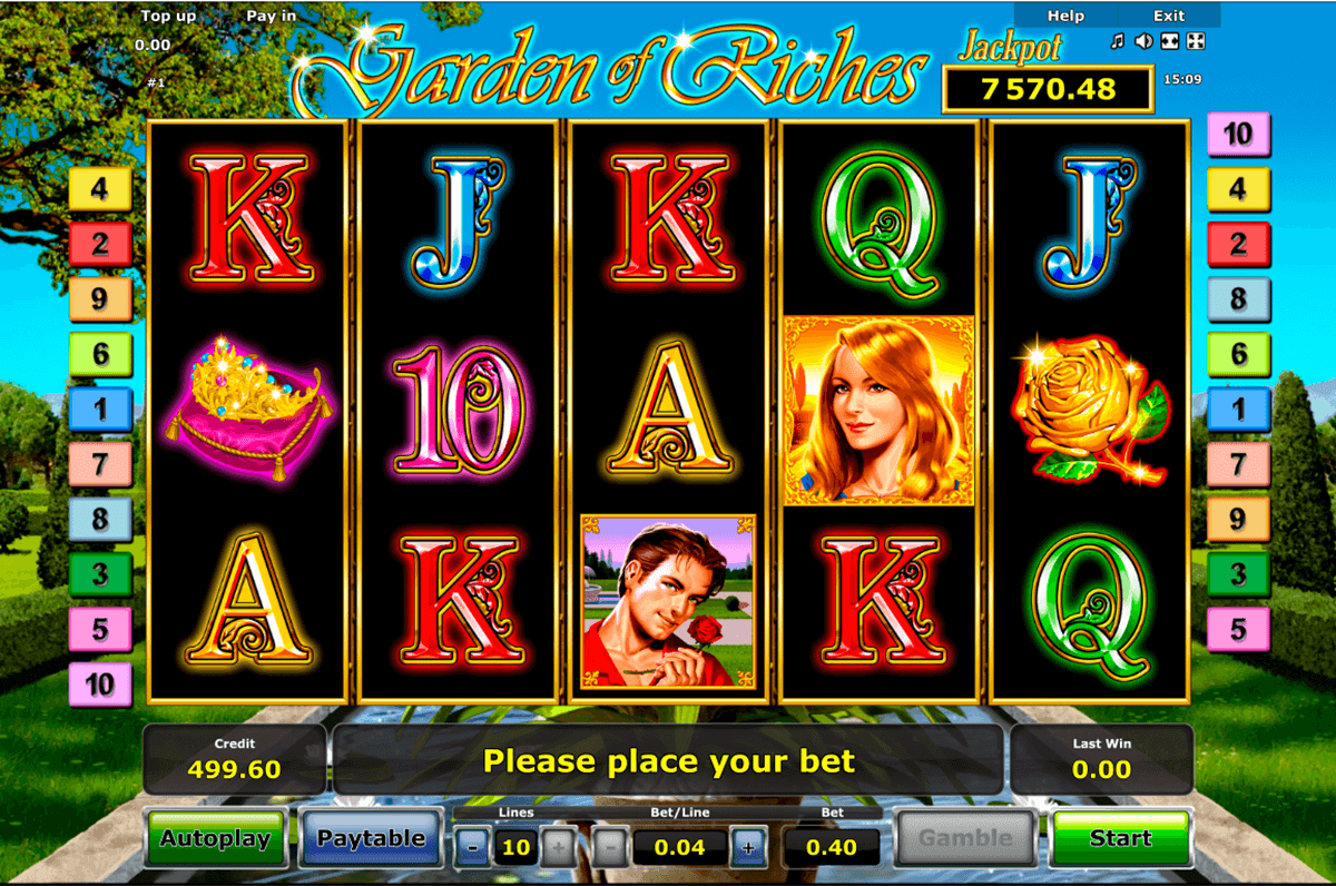 garden of riches novomatic slot machine 