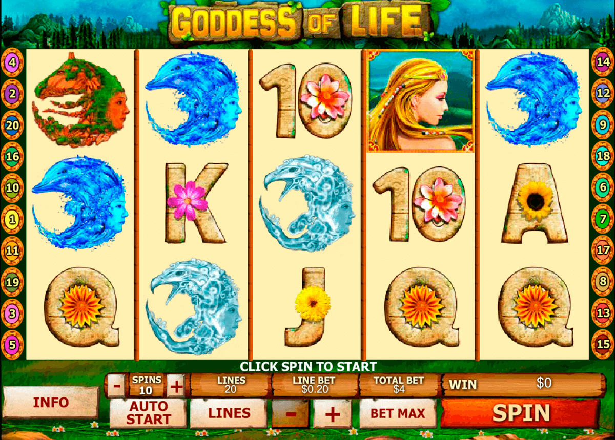 goddess of life playtech slot machine 