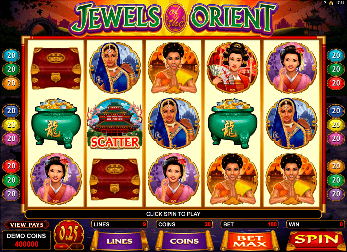 jewels of the orient microgaming slot machine 