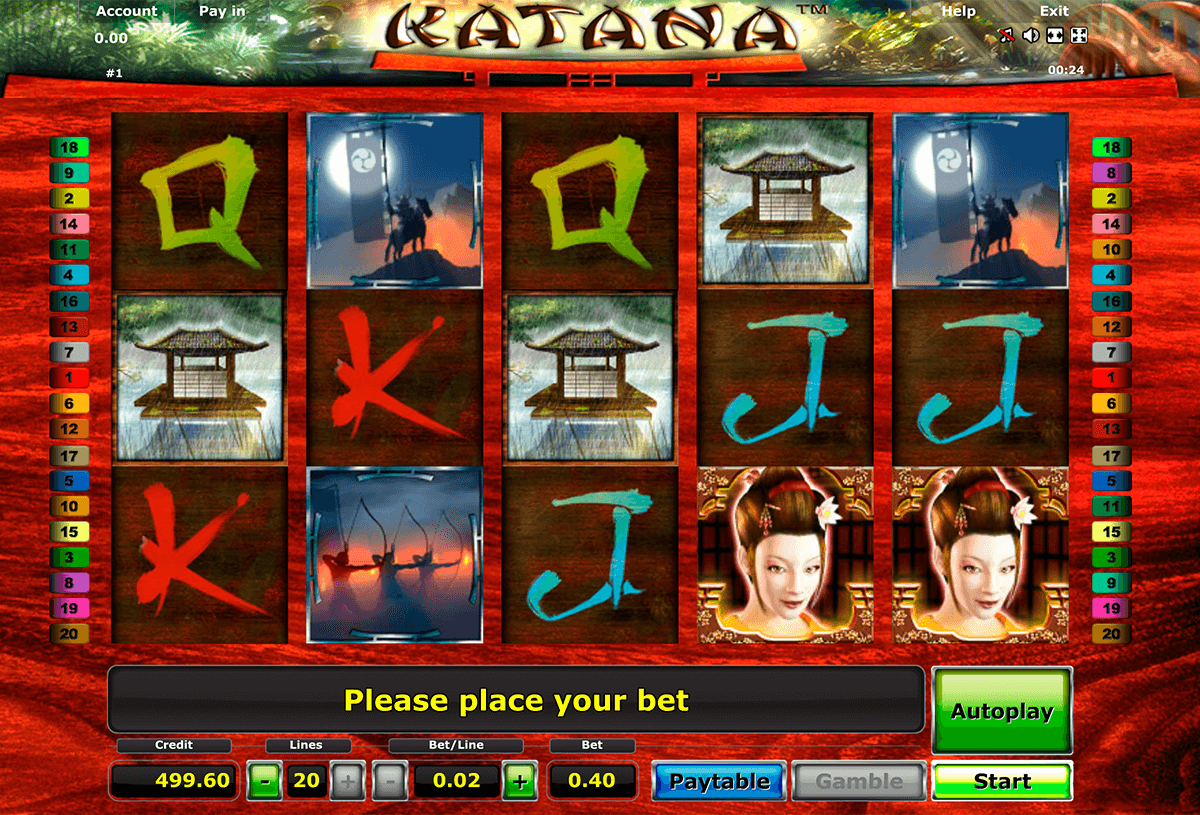 katana novomatic slot machine 