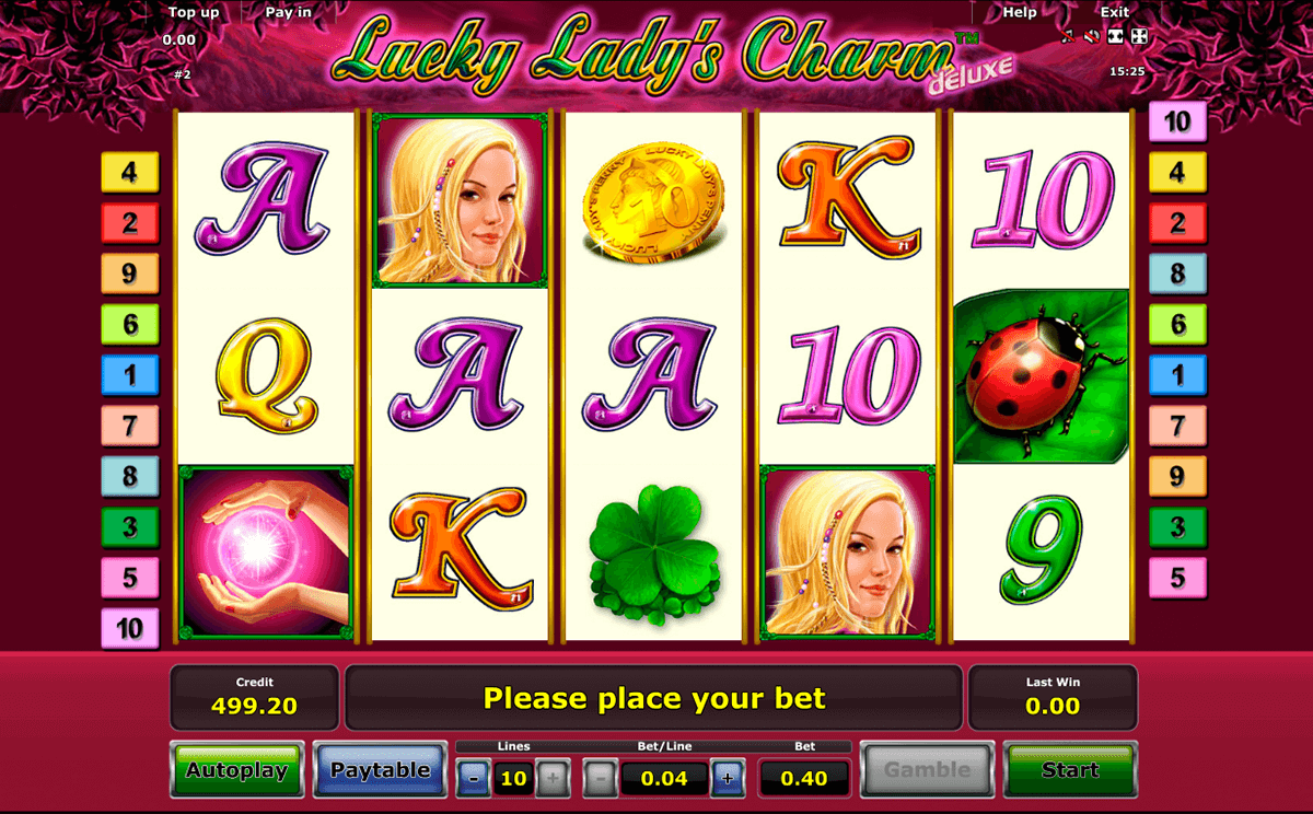 lucky ladys charm deluxe novomatic slot machine 