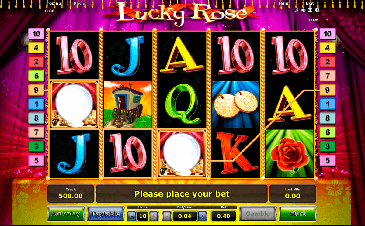 lucky rose novomatic slot machine 