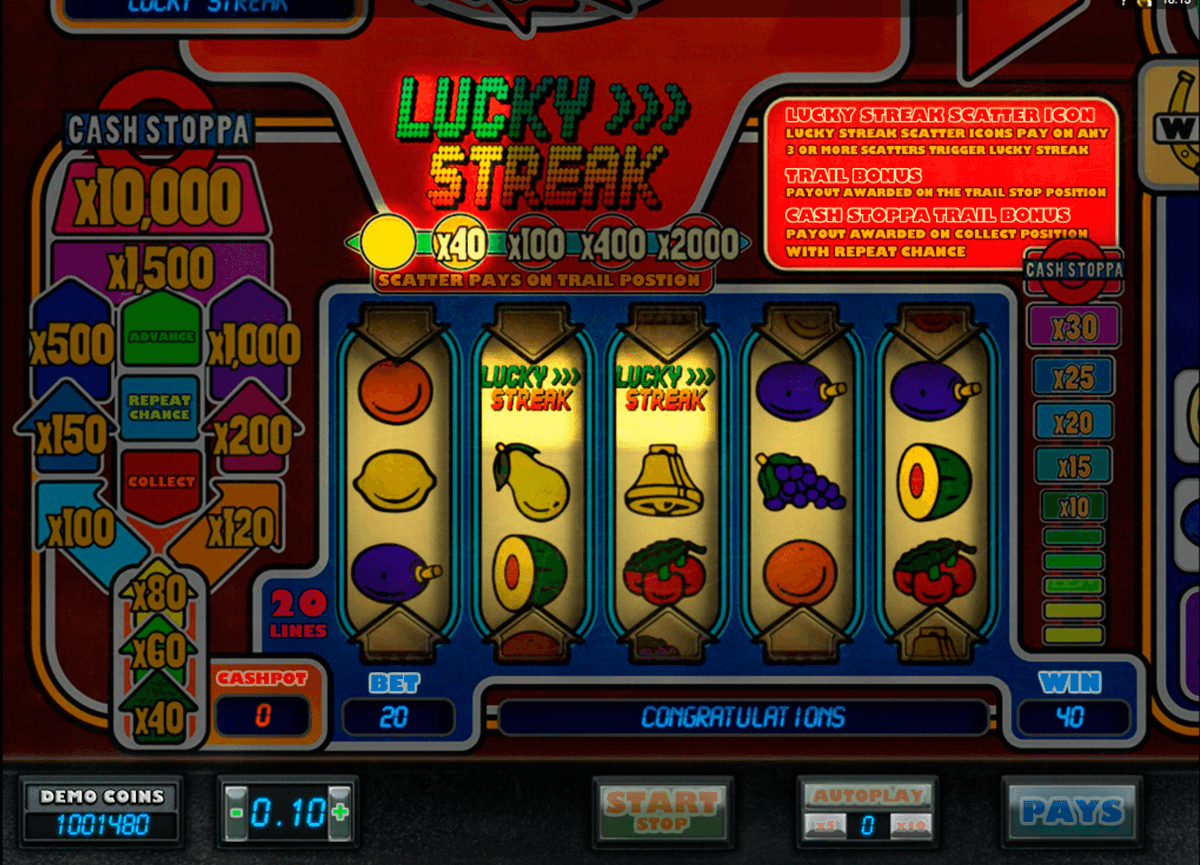 lucky streak microgaming slot machine 