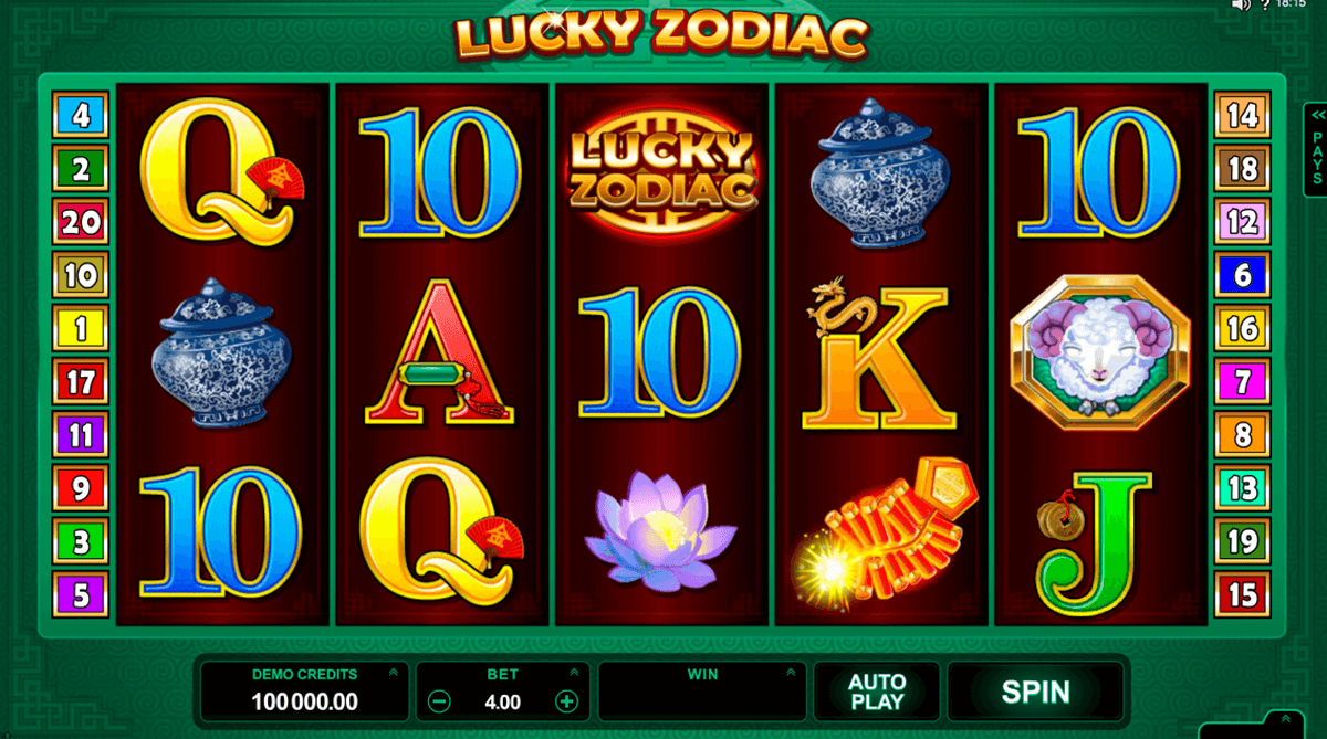 lucky zodiac microgaming slot machine 