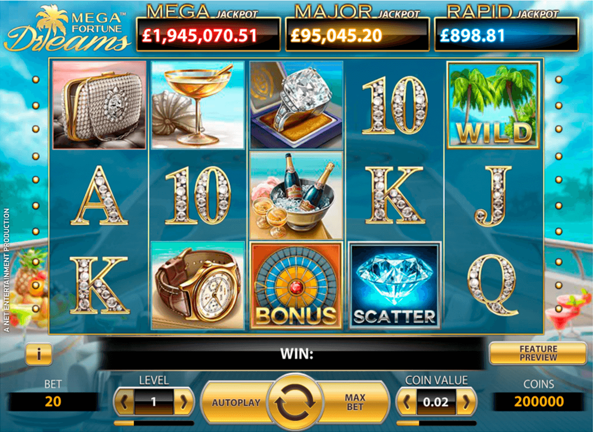 mega fortune dreams netent slot machine 