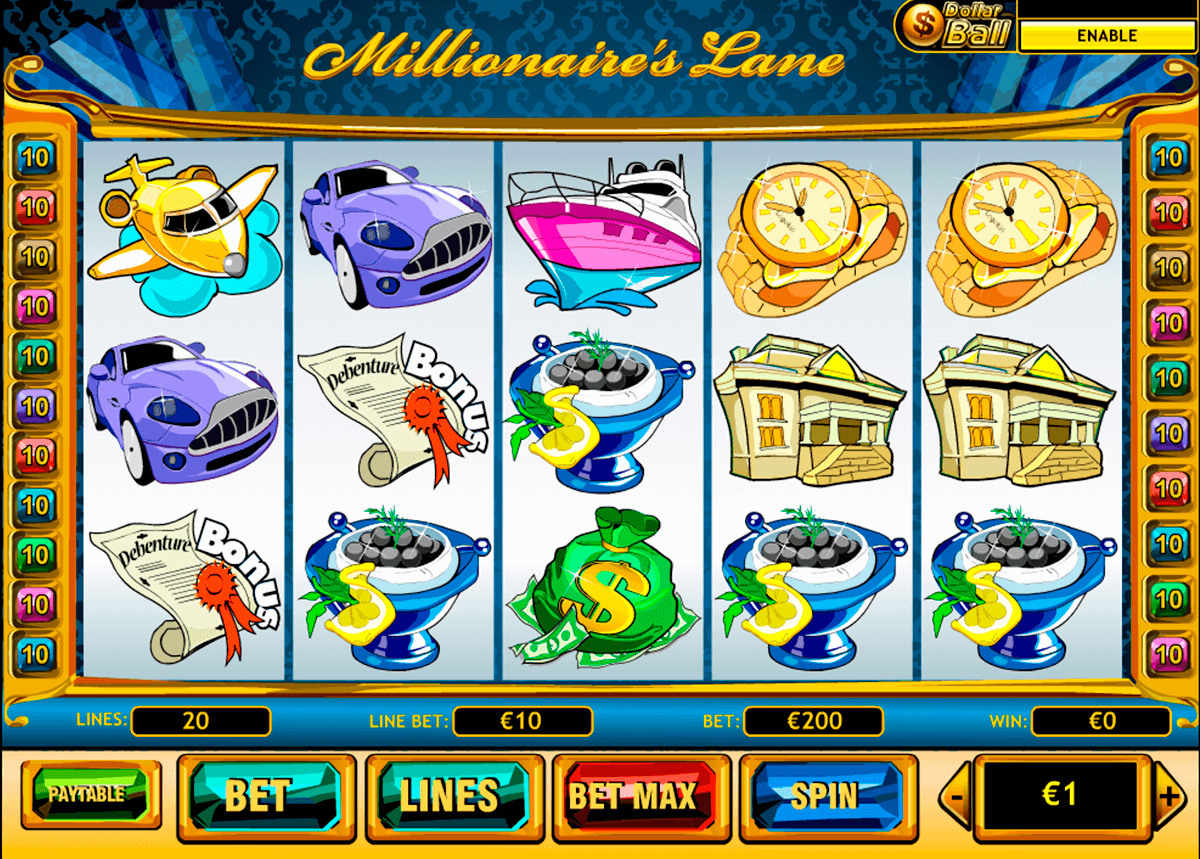 millionaires lane playtech slot machine 