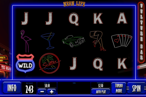 neon life playtech slot machine 