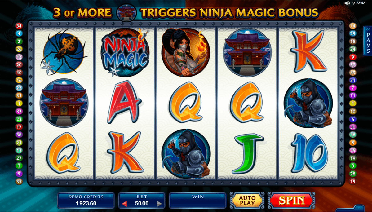 ninja magic microgaming slot machine 