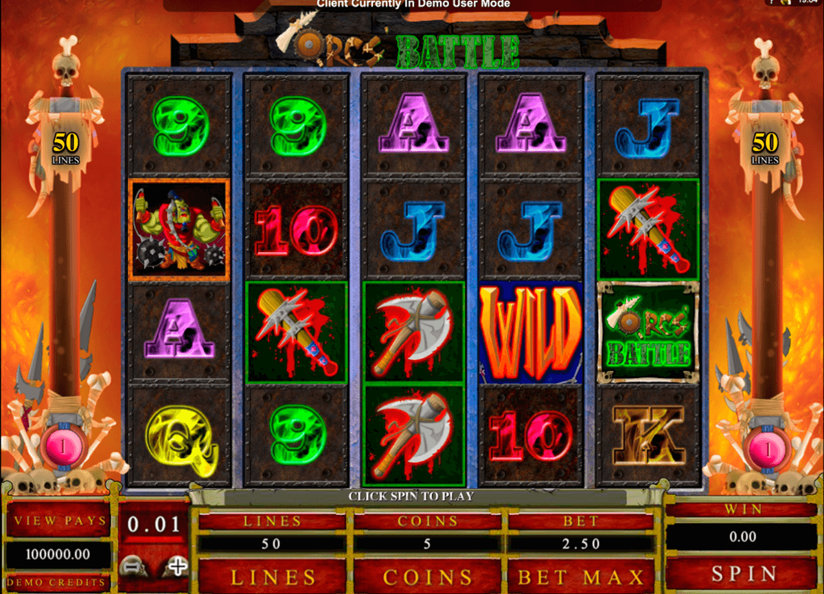 orcs battle microgaming slot machine 