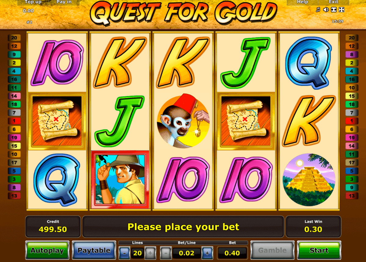 quest for gold novomatic slot machine 