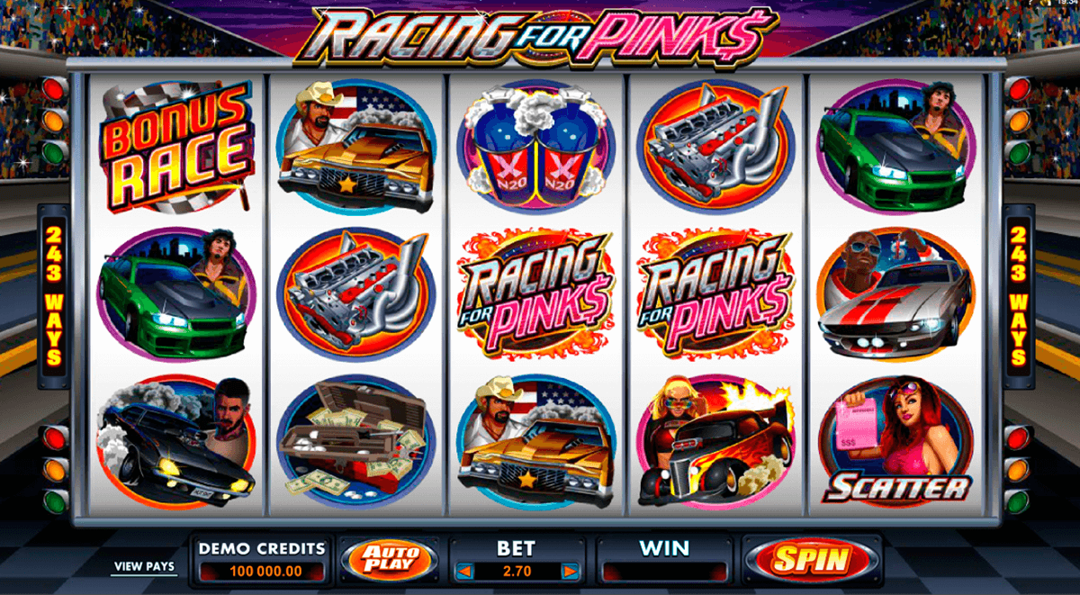 racing for pinks microgaming slot machine 
