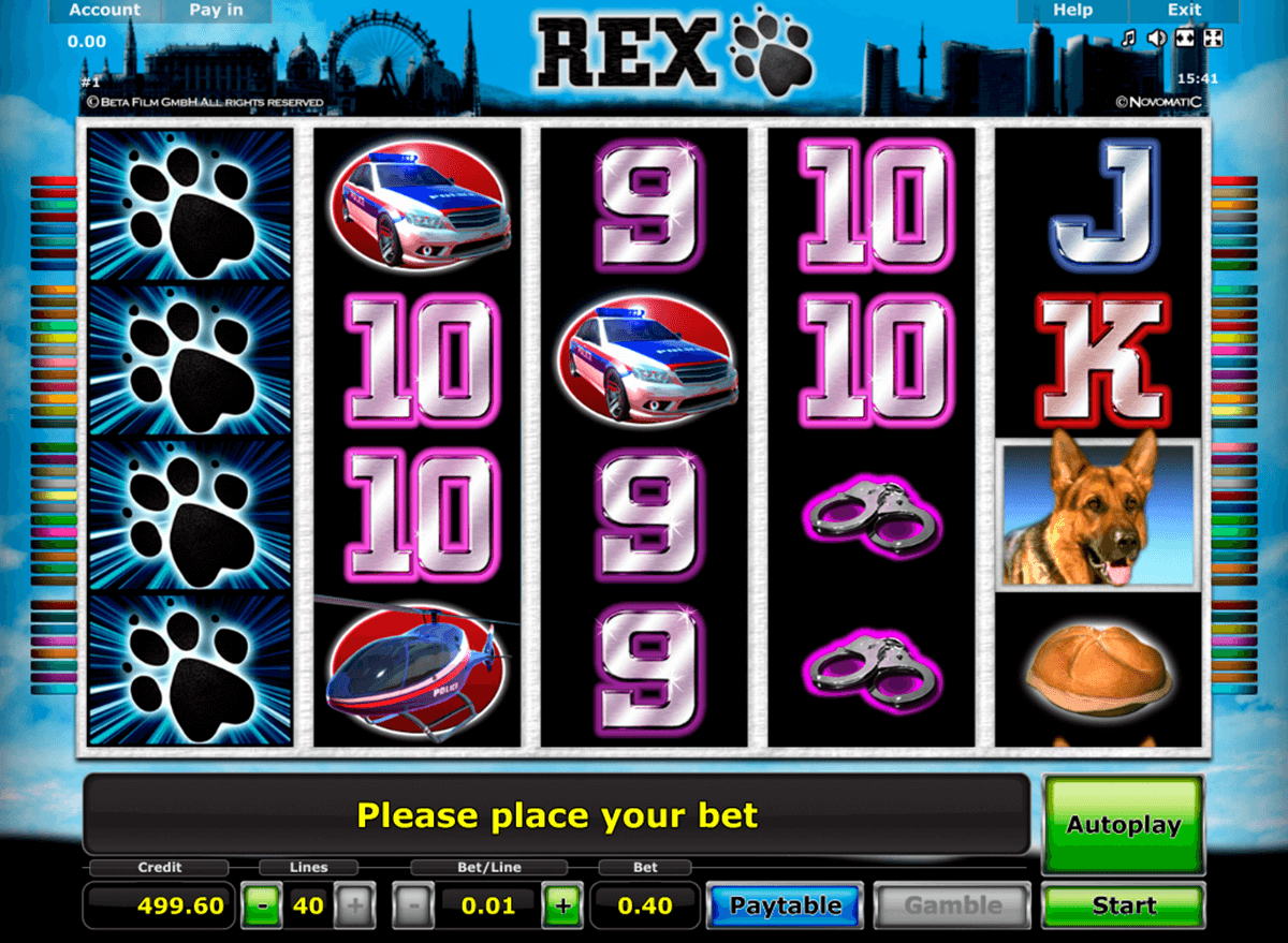 rex novomatic slot machine 