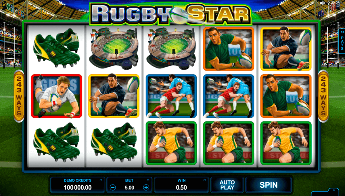 rugby star microgaming slot machine 