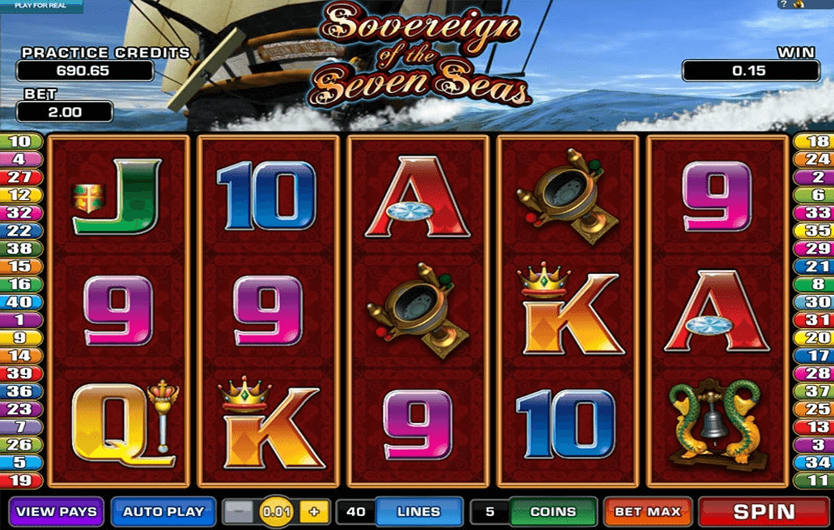 sovereign of the seven seas microgaming slot machine 