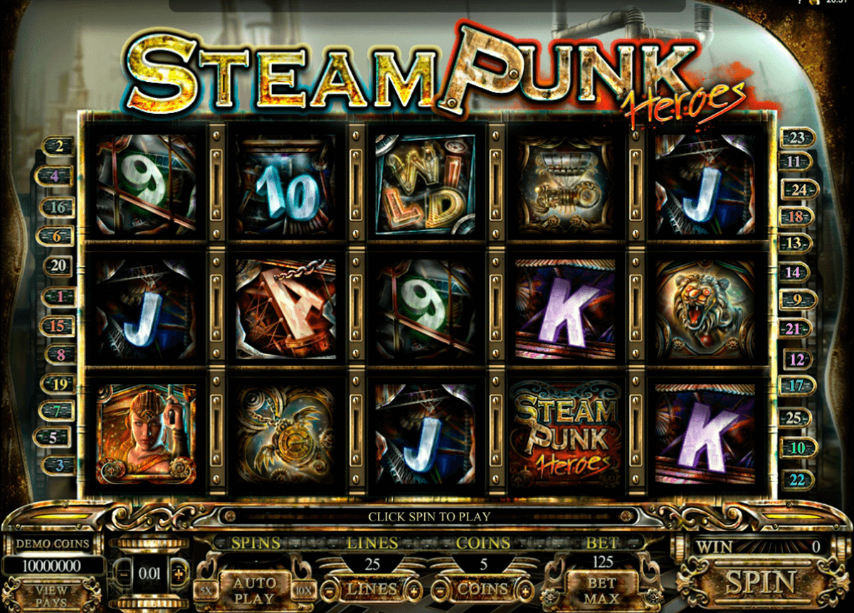 steam punk heroes microgaming slot machine 