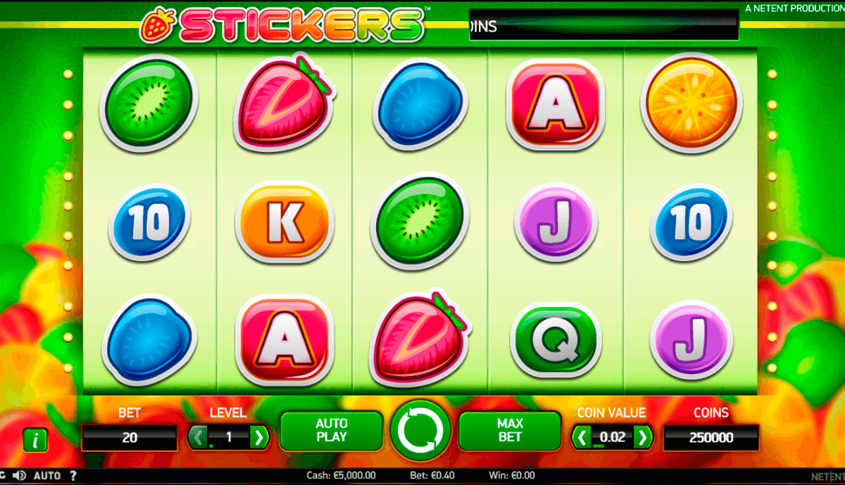 stickers netent slot machine 