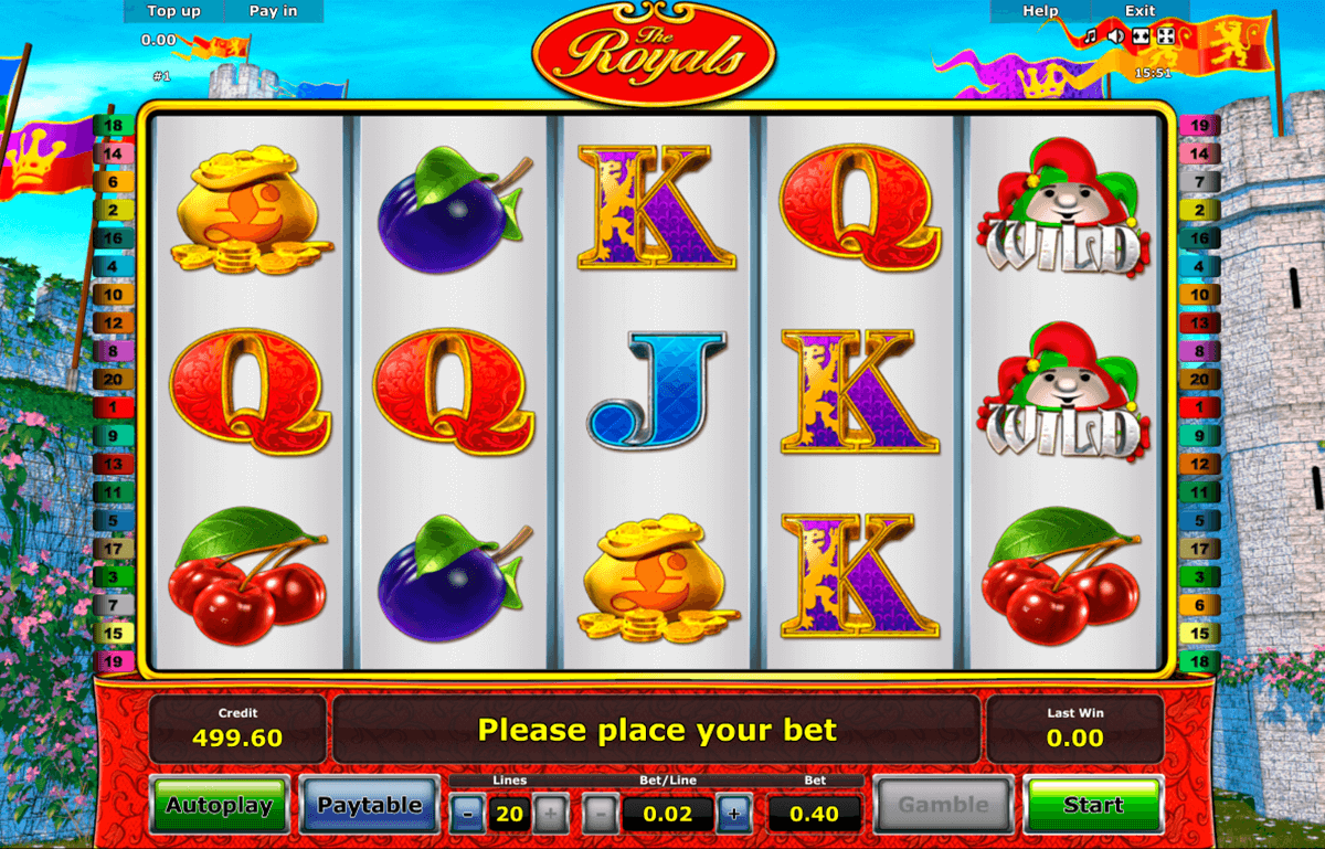 the royals novomatic slot machine 