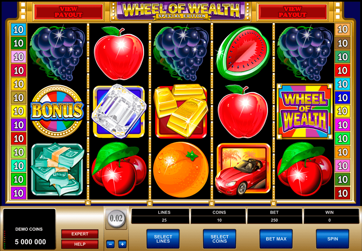 wheel of wealth special edition microgaming slot machine 