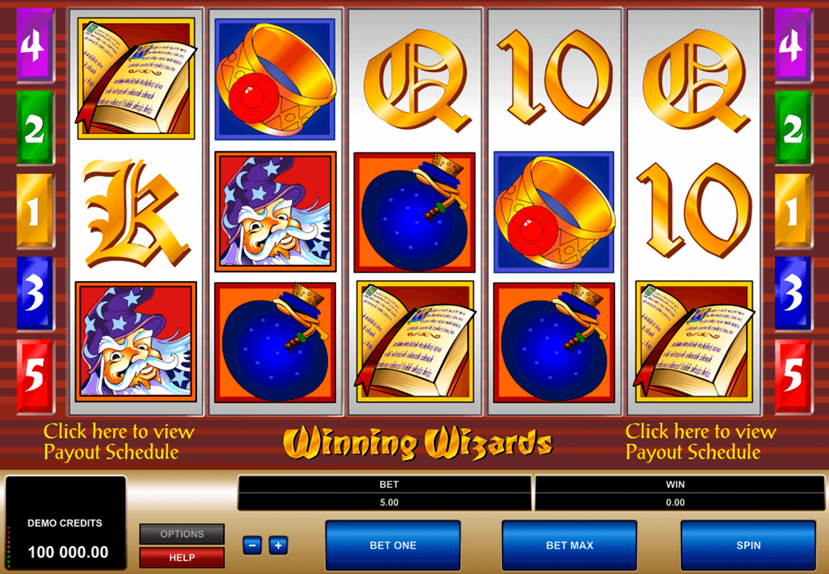 winning wizards microgaming slot machine 